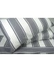 White-Black Striped Percale Sheet Set