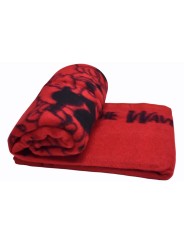 Decke Einzelne Rote Wolle, Micky und Goofy - 160x210