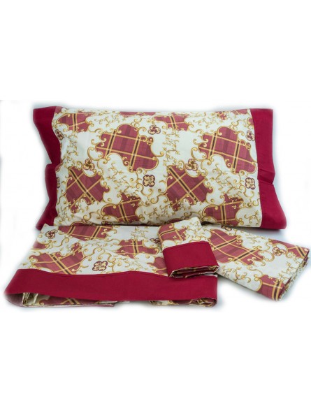 Sheets Single 1Piazza Red Arabesque Ruffle 160x280 Under the plan