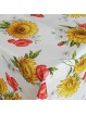 Bedrukte tafelkleden Exclusieve ontwerpen Satijnkatoen Zonnebloemen en zomerklaprozen