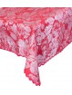 Rectangular Tablecloth x12 Red and Silver Roseto 270x180 +12 Napkins ref. scallop 8036