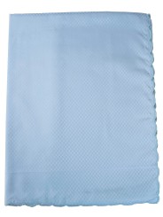 Rectangular Tablecloth x12 Light Blue Cotton Satin Checks +12 Napkins 180x270 8060