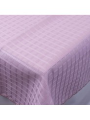 Round Tablecloth x8 Bright Pink Organza Scalloped Squares diam180 +8 Napkins 8071