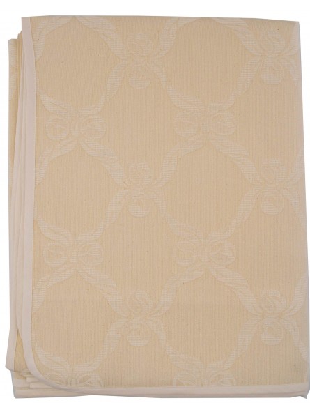 Towel Furnishings Bedspread Single or Tablecloth Ivory Lurex Love Knot 180x280
