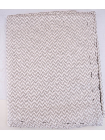 Rechthoekig Tafelkleed x12 Crème Wit Spina Rinfranto MistoLino 170x260 ref. Ajourzoom zonder servetten