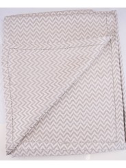 Rectangular Tablecloth x12 Cream White Spina Rinfranto MistoLino 170x260 ref. Hemstitch without napkins