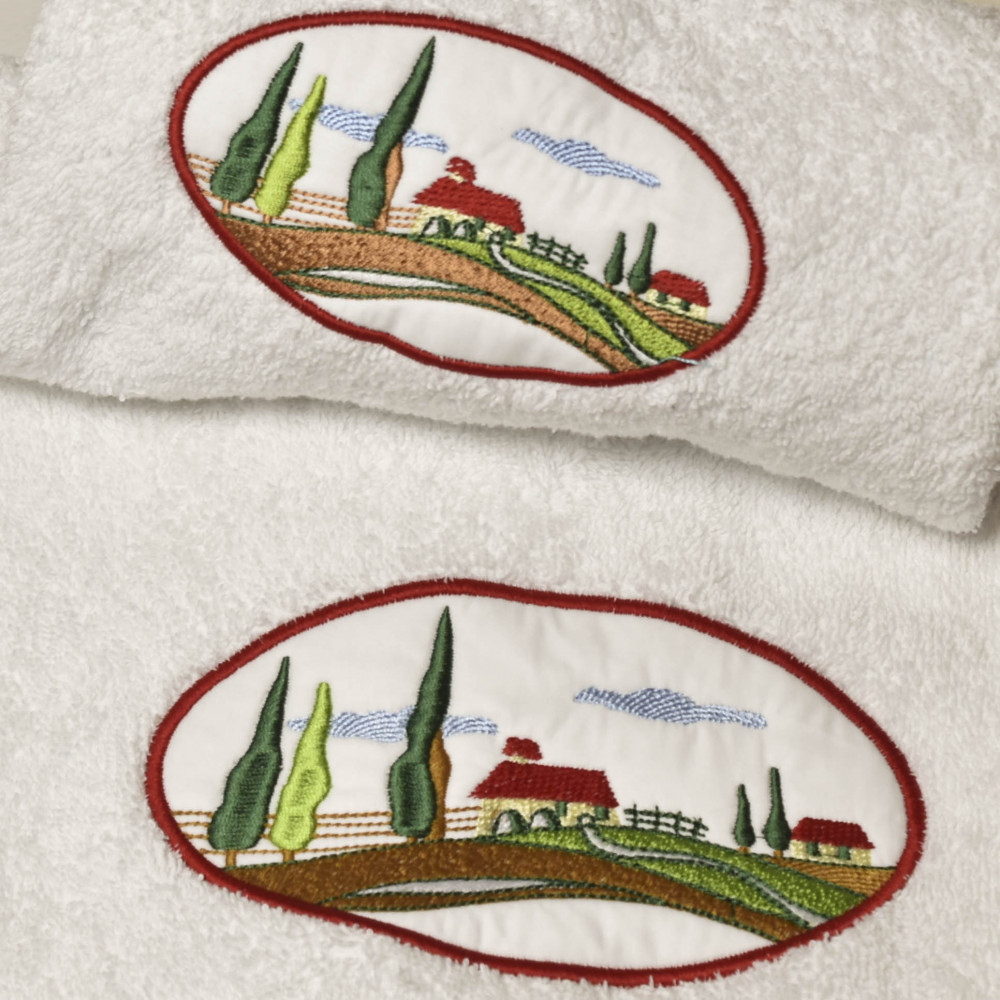 カサーレ トスカーノ タオル カントリー シックな刺繍