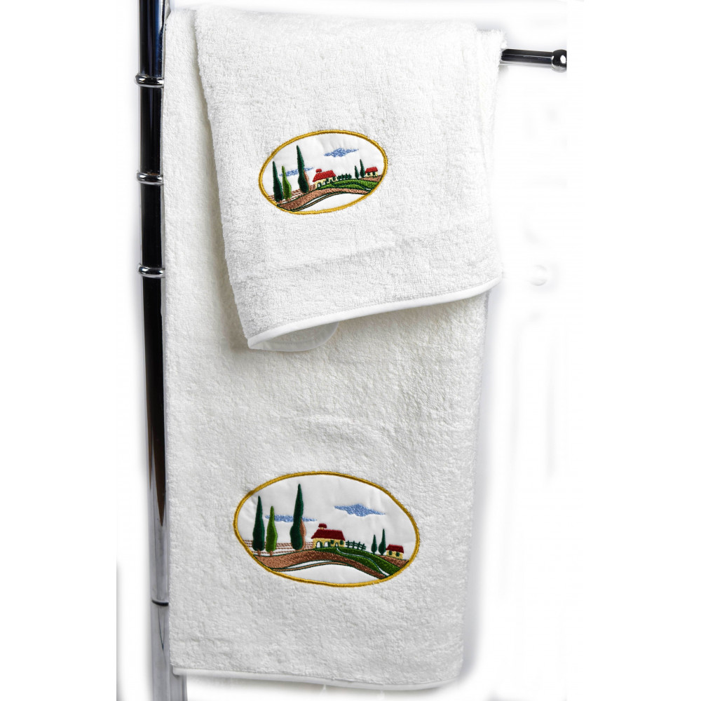 Asciugamani Casale Toscano Ricamo Country Chic