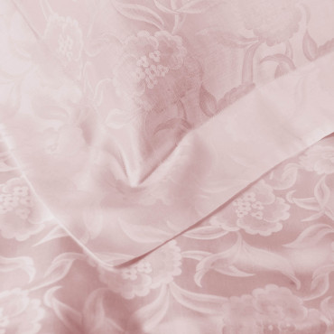 Luxury Cotton Satin Sheets Jacquard Floral Solid Color