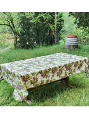 Printed Cotton Satin Tablecloth