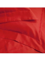 Lenzuola Raso di Cotone Tintaunita rosso cardinale