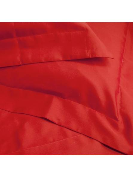 Sábanas de satén de algodón en color liso rojo cardenal