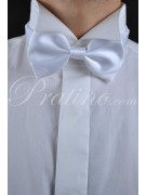 Noeud papillon bow Tie Homme Blanc 100% Pure Soie Fabriqué en Italie - Cravates et Accessoires