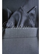 Pochette Mouchoir de Poche à la poitrine de l'Homme Noir en Satin 100% Pure Soie TintaUnita - Cravates et Accessoires