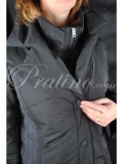 Jacket Padded Long Women's 48 XL Black Double Closure - Montereggi Jackets and Coats