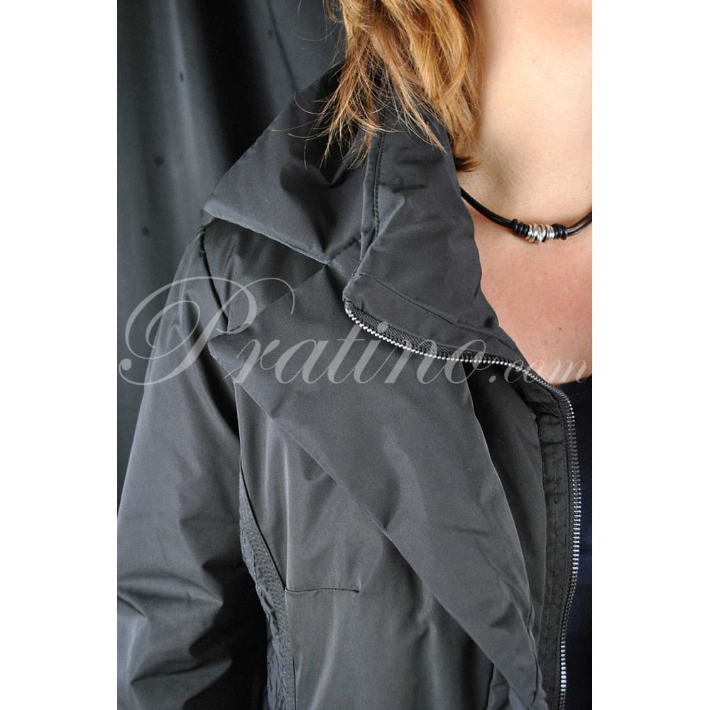 Jacket Padded Long Women's 46 L Black Double lock - Montereggi Jackets and Coats